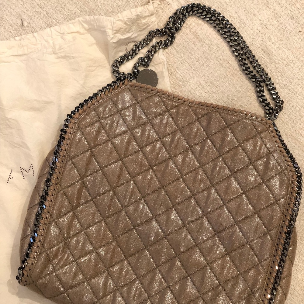 Stella McCartney Falbella quilted champagne